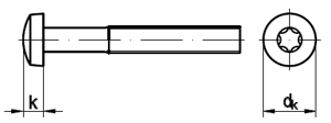 Linsen-Schrauben mit TORX DIN 7985 TX