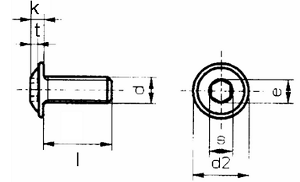 Flachkopfschrauben mit Innensechskant ISO 7380 