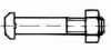 Hammerschrauben mit Sechskantmutter DIN 261 