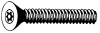 Metrische Schrauben mit TORX-Antrieb, Sicherheits-PIN, Senkkopf hnlich DIN 7991 Art. 3650 