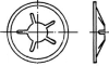 Achsen-Klemmringe (Schnellbefestigungs-Elemente) Art. 1936 