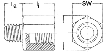 Reduziermuffen, Sechskant Art. 3951 