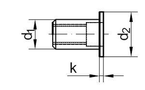 Blindniet-Muttern, rund, offen, F= Flachkopf Art. 2434 