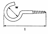 Kronleuchterhaken mit Holzgewinde Art. 3694 