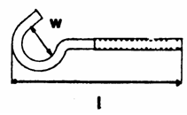 Wscheleinenhaken, metrisches Gewinde Art. 3704 