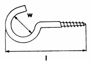 Deckenhaken mit Holzgewinde Art. 3706 