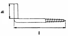 Schraubhaken gerade mit Holzgewinde Art. 3722 