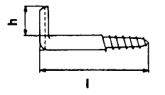 Kreuzschlitzhaken mit Holzgewinde Art. 3728 