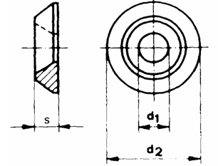 Rosetten, Vollmetall gedreht, Senkung 90 Grad Art. 1664 