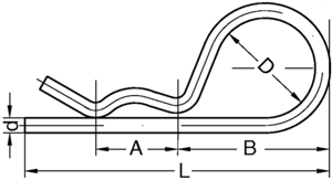 Federstecker, einfache Ausfhrung DIN 11024 E