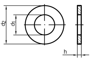 DIN 125 Form B - Unterlegscheiben Form B