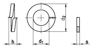 Federringe Form A= aufgebogen DIN 127 A