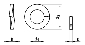 Federringe Form B= glatt (Standard) DIN 127 B