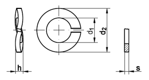 Federringe Form B= glatt DIN 128 B