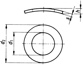 Federscheiben Form A= gewlbt DIN 137 A