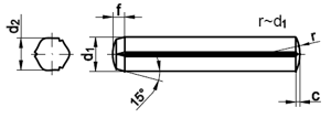 Zylinderkerbstifte ISO 8740 