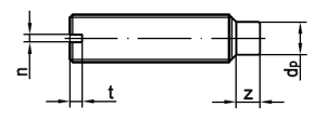 Gewindestifte mit Zapfen und Schlitz ISO 7435 