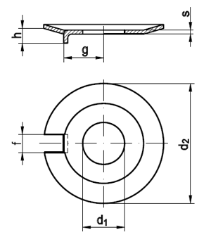 Sicherungsbleche DIN 432 A2 Scheiben mit Aussennase 5,3mm 13mm 