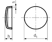 Verschludeckel zum Eindrcken DIN 443 
