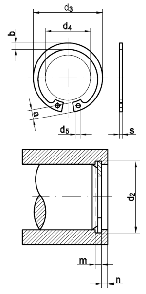 5  Stück Sicherungsring innen DIN 472 für Wellen Nenn Ø = 15 x 1 Hochwertig Neu1 