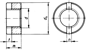 Schlitzmuttern DIN 546 