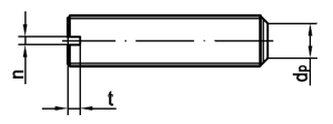 Gewindestifte mit Kegelkuppe und Schlitz ISO 4766 