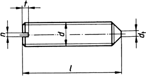 Gewindestifte mit Spitze und Schlitz DIN 553 