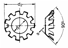 Zahnscheiben Form V= versenkt DIN 6797 V