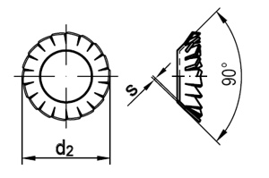 Fcherscheiben Form V= versenkt DIN 6798 V