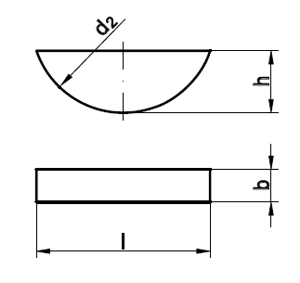 Scheibenfedern DIN 6888 