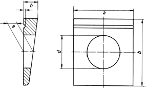Scheiben vierkant, keilförmig 14 %, für HV-Verbindungen an I-Profilen DIN 6917 