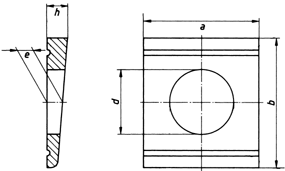 Scheiben vierkant, keilförmig 8 %, für HV-Verbindungen an U-Profilen DIN 6918 