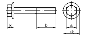 Sechskantschrauben mit Flansch DIN 6921 