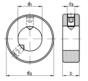 Stellringe schwere Reihe mit Gewindestift nach DIN 914 DIN 703 