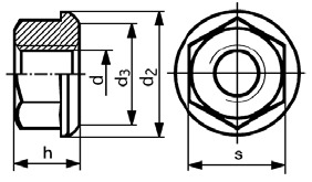 Kugelbundmuttern Form A (Kegelbundmuttern) DIN 74361 A