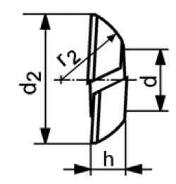 Kegelbundmuttern Form C (Limesringe, Federringe) DIN 74361 C