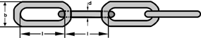 Rundstahlkette, kurzgliedrig DIN 766 