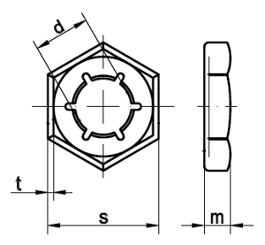 Sicherungsmuttern (Palmuttern) DIN 7967 