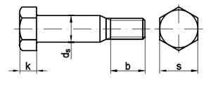 Sechskant-Paßschrauben, für Stahlkonstruktionen, mit Mutter DIN 7968 