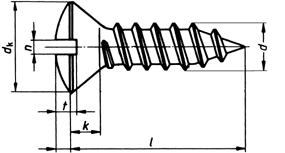 Linsen-SENK-Blechschrauben mit Phillips-Kreuzschlitz PH, C= mit Spitze DIN 7983 