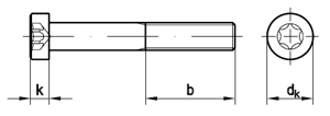 Zylinderschrauben mit TORX, niedriger Kopf, ohne Schlsselfhrung DIN 7984 TX
