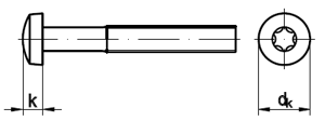 Linsen-Schrauben mit Innensechsrund (TX) DIN 7985 TX