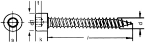 hnlich DIN 912 Blechschrauben mit Innensechskant DIN 912 BL