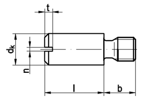 Zapfenschrauben mit Schlitz DIN 927 