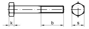 Sechskantschrauben mit Schaft DIN 931 