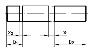 Stiftschrauben, Einschraubende= 1 d DIN 938 