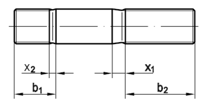 Stiftschrauben, Einschraubende= 1,25 d DIN 939 