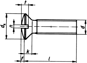 Linsensenkschraube mit Schlitz DIN 964 