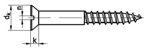 Senk-Holzschrauben mit Schlitz DIN 97 