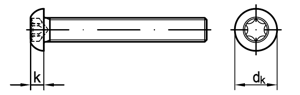 Flachkopfschrauben mit Innen-TORX ISO 7380 TX